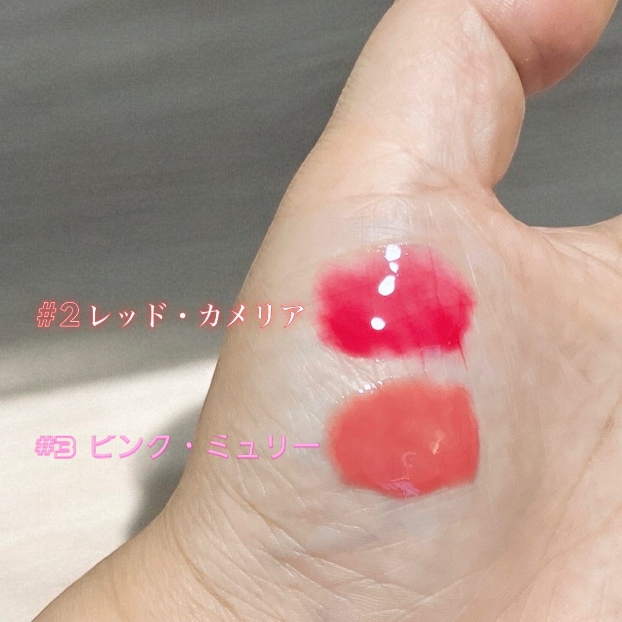 ナチュラルブルームリップオイルセラム 3色セット/PINATE/リップグロスを使ったクチコミ（2枚目）