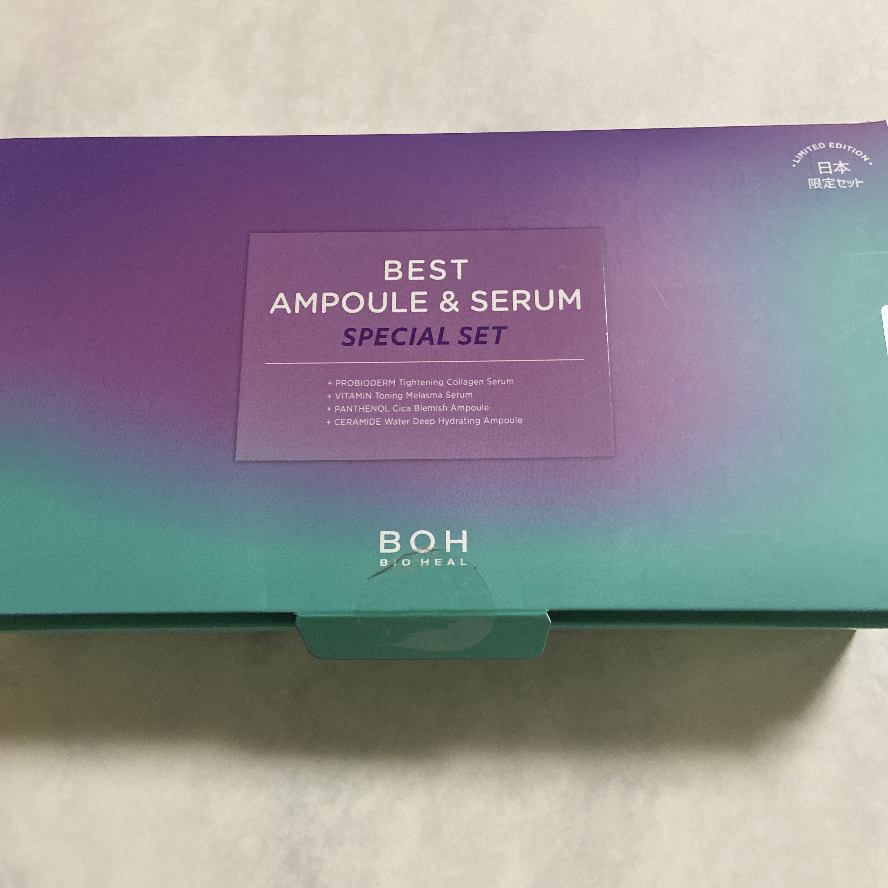 ★BIO HEAL BOH ベストアンプルセラム4種

日本限定セットとして発売されているベストアンプルセラム4種を購入したので使ってみました。

・プロバイオダームタイトニングコラーゲンセラム
コラーゲンで弾力集中管理。

・ビタミントー