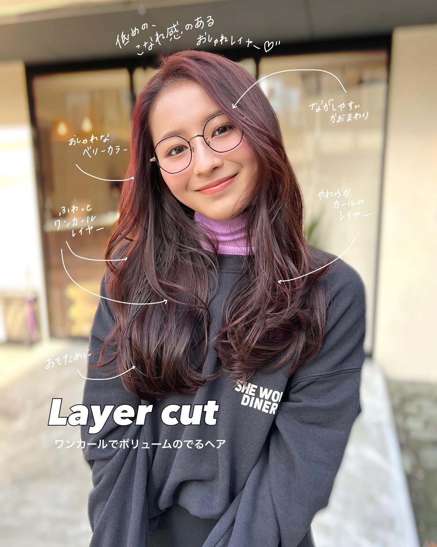 HARUNA on LIPS 「最近オーダーの多い、ベリー系🍓❤️なカラーと、低めのレイヤーで..」(1枚目)