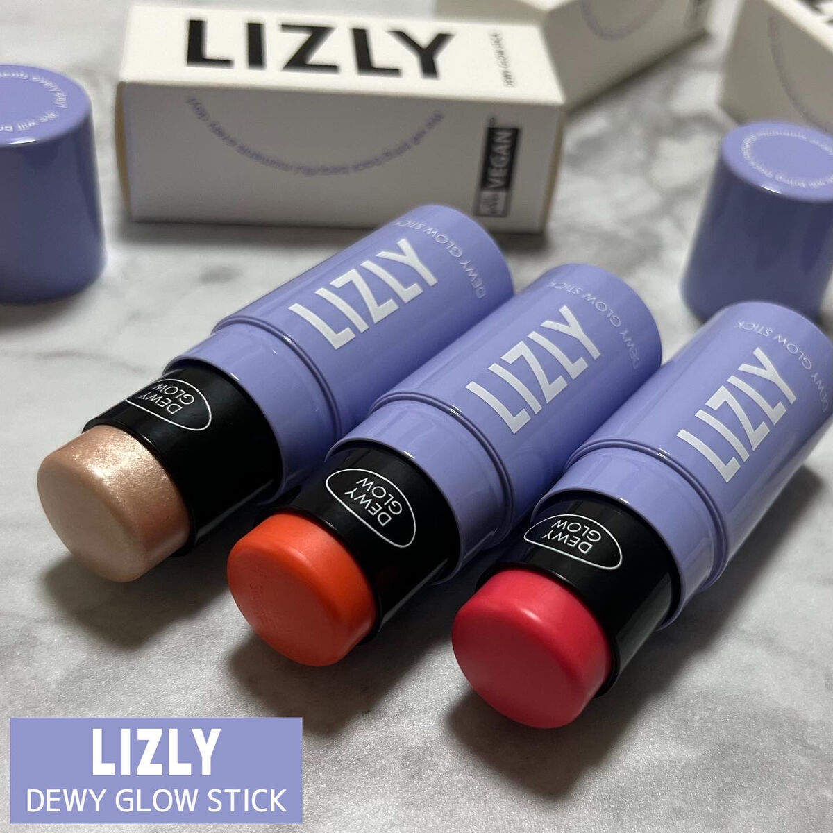 デューイグロースティック チーク /LIZLY/ジェル・クリームチークを使ったクチコミ（1枚目）