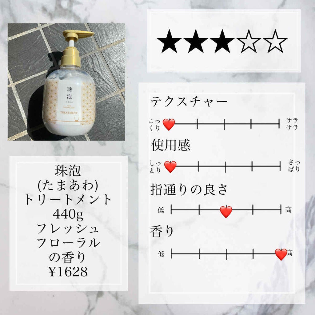 珠泡 たまあわ シャンプー/トリートメント/珠泡/市販シャンプーを使ったクチコミ(3枚目)