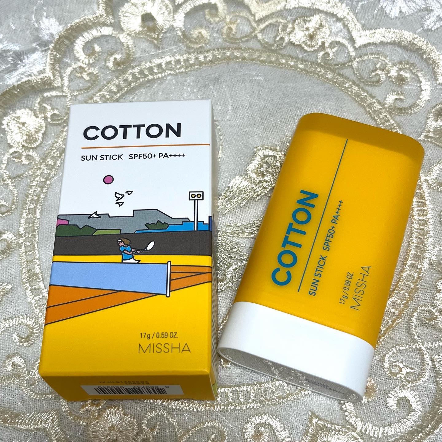 MISSHA ミシャ オールアラウンド セーフブロック サンスティック コットン＜SPF50+／PA++++＞のクチコミ「オールアラウンドセーフブロックサンスティックコットン

クルクル回すと出てくるタイプで便利✨
.....」（1枚目）