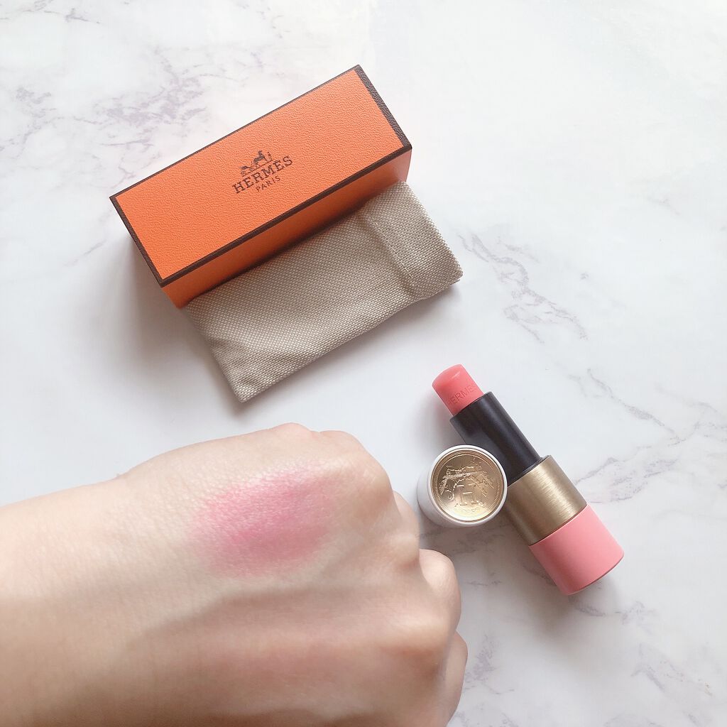 ローズ・エルメス ローズ ア レーヴル/エルメス/口紅を使ったクチコミ(3枚目)