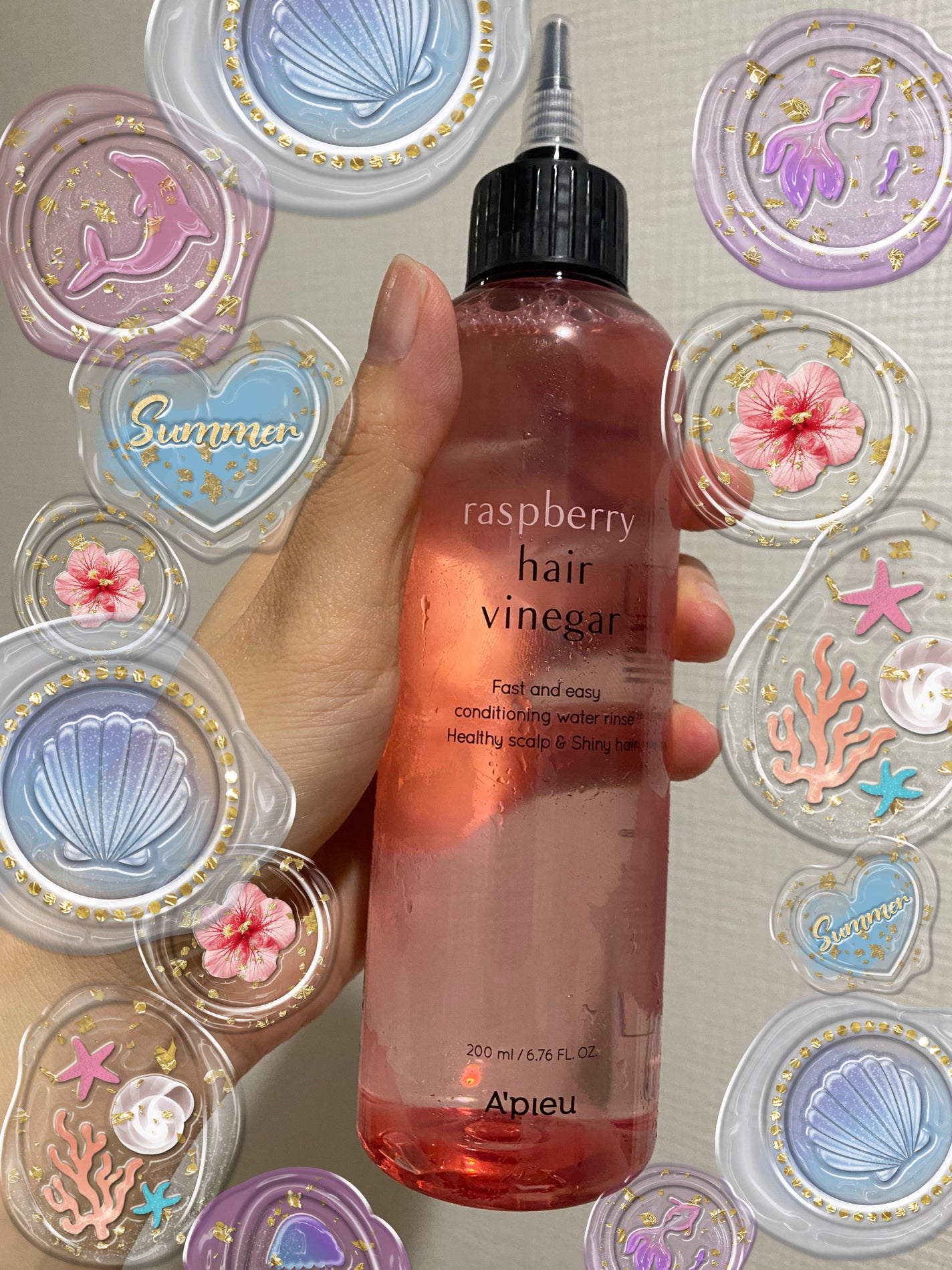 ラズベリー ヘアビネガー/A’pieu/頭皮ローションを使ったクチコミ(1枚目)