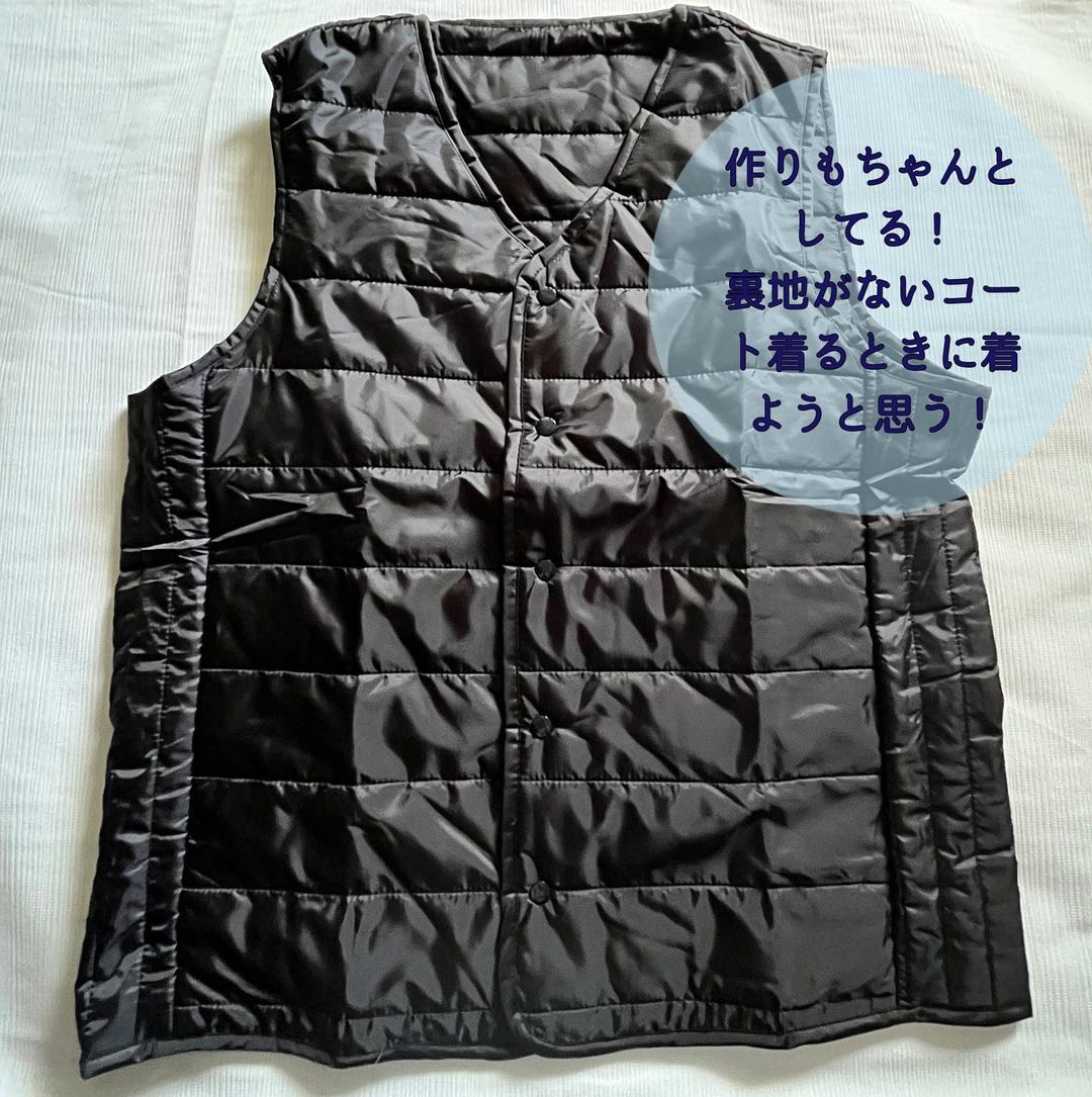 中わたキルトベスト/DAISO/その他を使ったクチコミ（2枚目）