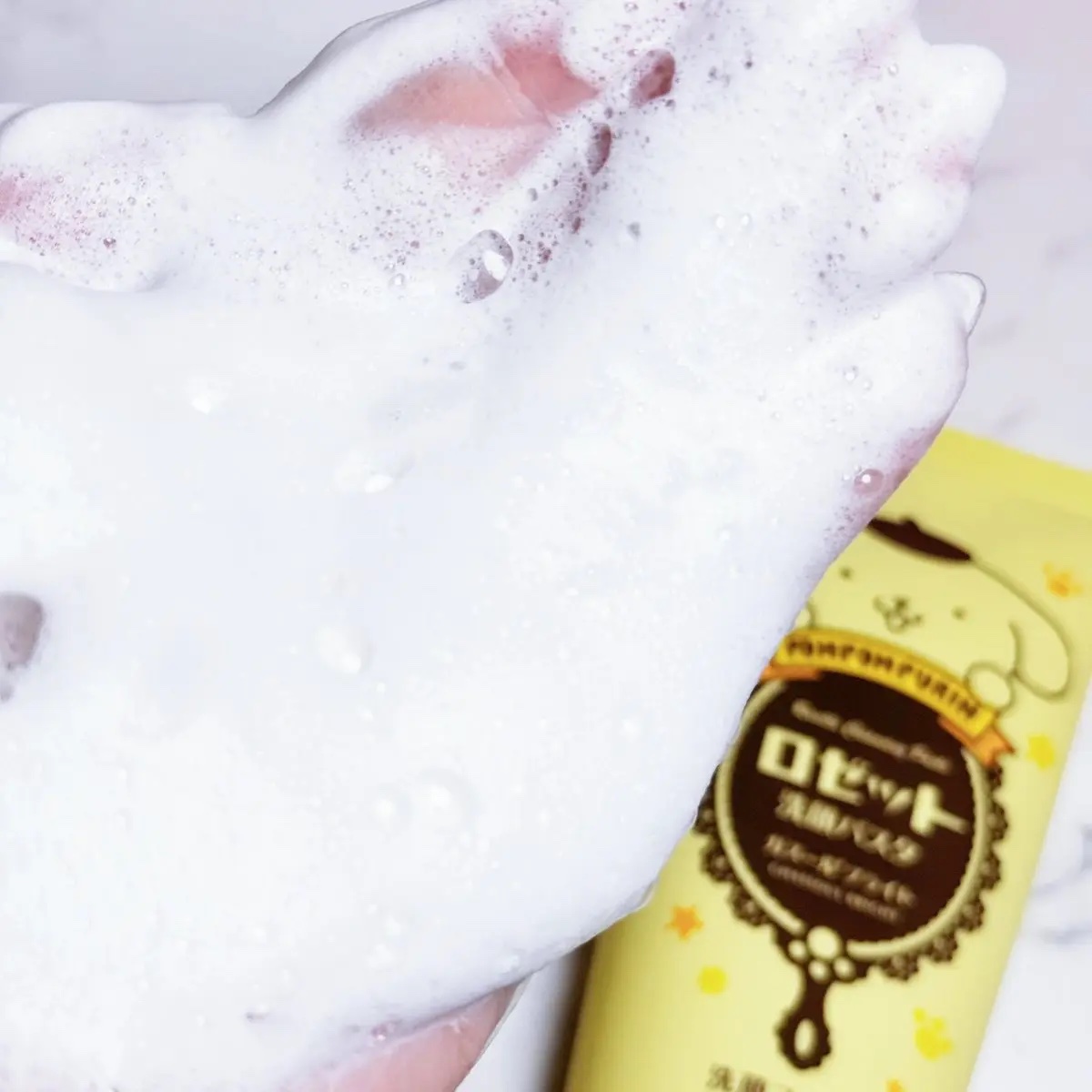 ロゼット洗顔パスタ ガスールブライト ポムポムプリンオリジナルデザイン（120g）/ロゼット/洗顔フォームを使ったクチコミ（3枚目）