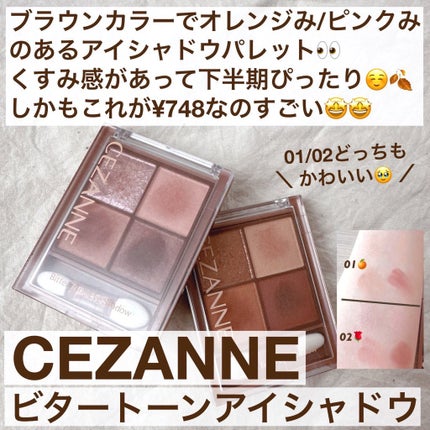 ビタートーンアイシャドウ/CEZANNE/パウダーアイシャドウを使ったクチコミ(3枚目)
