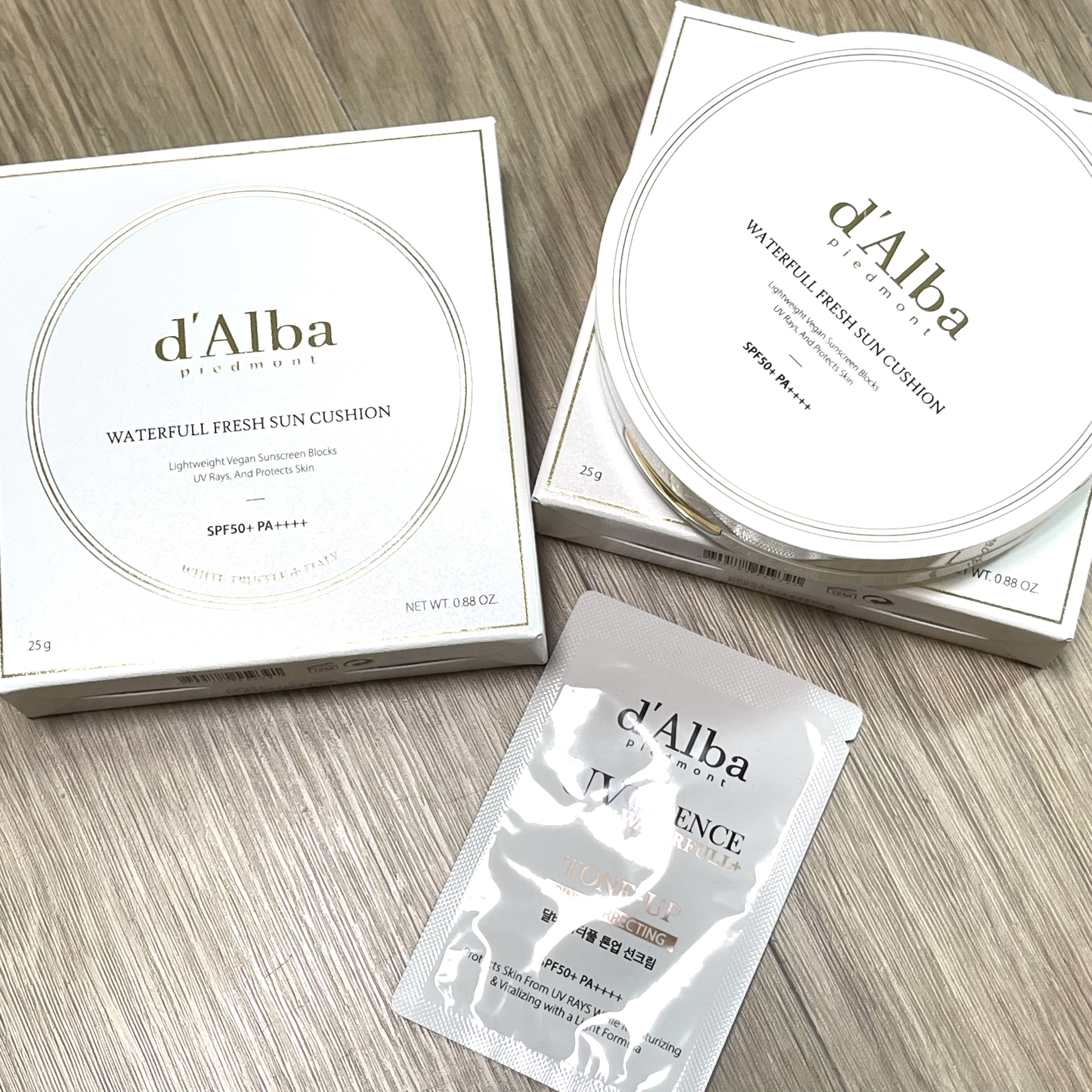 ウォータフルフレッシュサンクッション/ダルバ/日焼け止めローションを使ったクチコミ（2枚目）