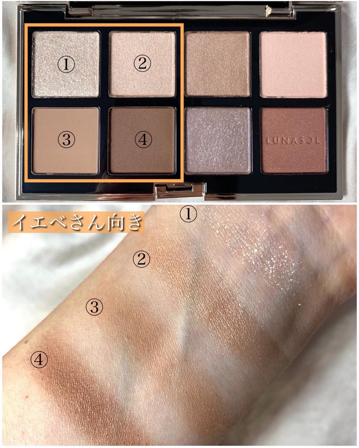アイカラーレーション スペシャルエディション EX02 Modernity/LUNASOL/アイシャドウパレットを使ったクチコミ（2枚目）