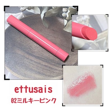 ☆ettusais  リップエディション プランパールージュ
ウォームスタイル02 ミルキーピンク

じんじんほてったような発色で唇染まる美容液プランパー

スパイシーティント処方(血色ティント、フォル