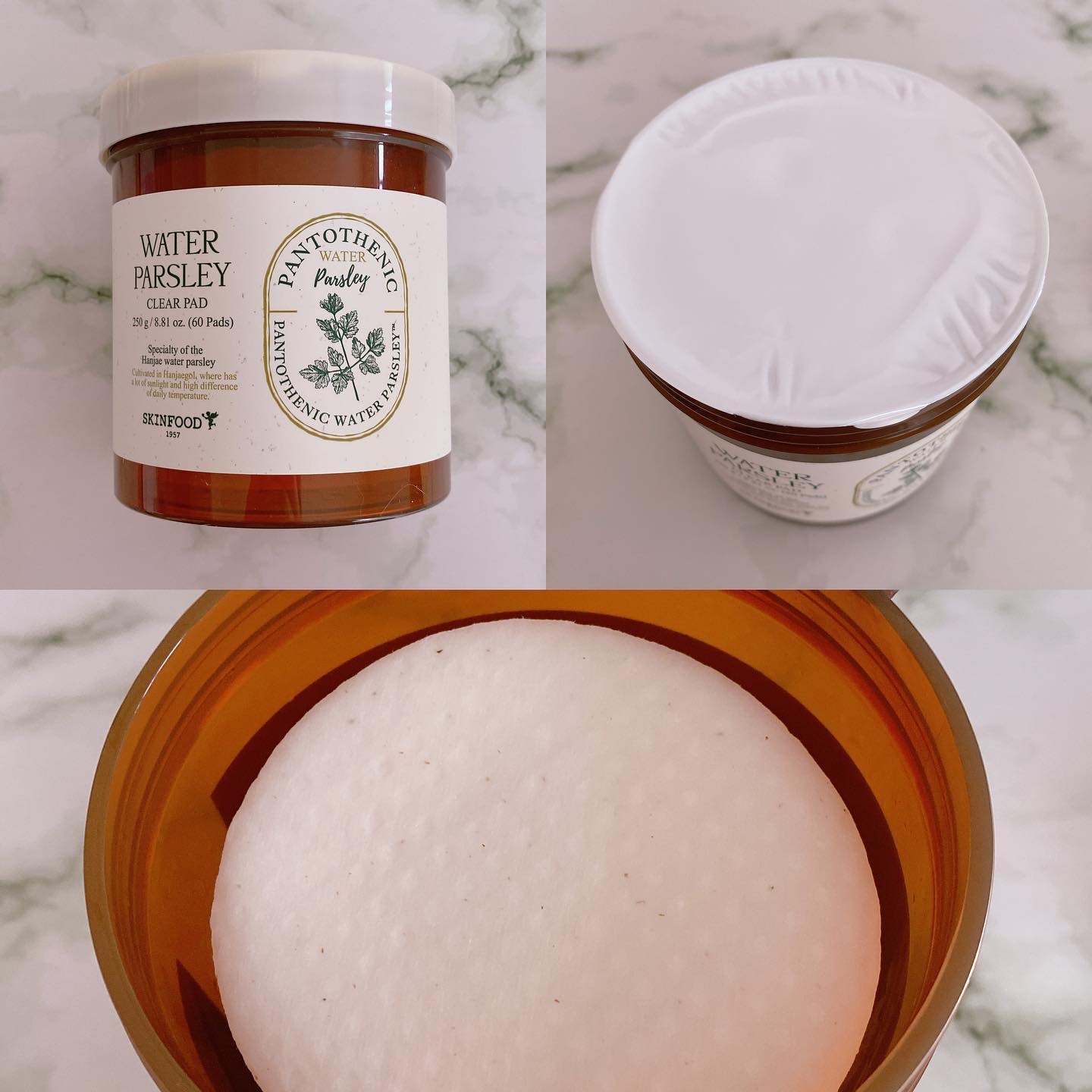 パントテン ウォーターパセリ クリアパッド/SKINFOOD/トナーパッドを使ったクチコミ（2枚目）
