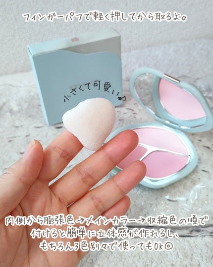 TIMAGE 3色チークパレット/TIMAGE/パウダーチークを使ったクチコミ(4枚目)