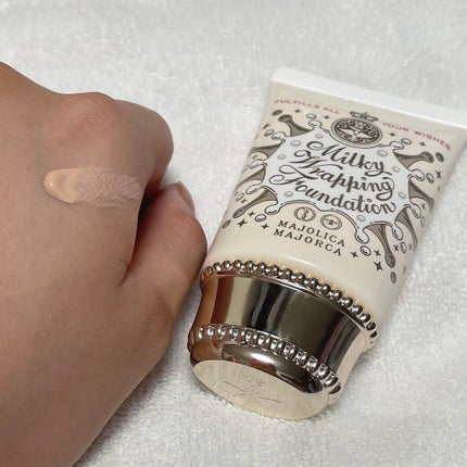 ミルキーラッピングファンデ 00 ピンクベージュ/MAJOLICA MAJORCA/リキッドファンデーションを使ったクチコミ(2枚目)