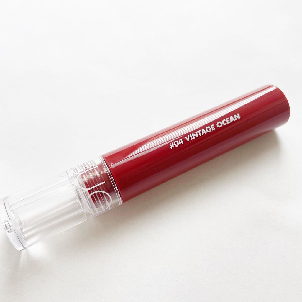 グラスティングウォーターティント 04 ビンテージ オーシャン/rom&nd/リップティントを使ったクチコミ（3枚目）