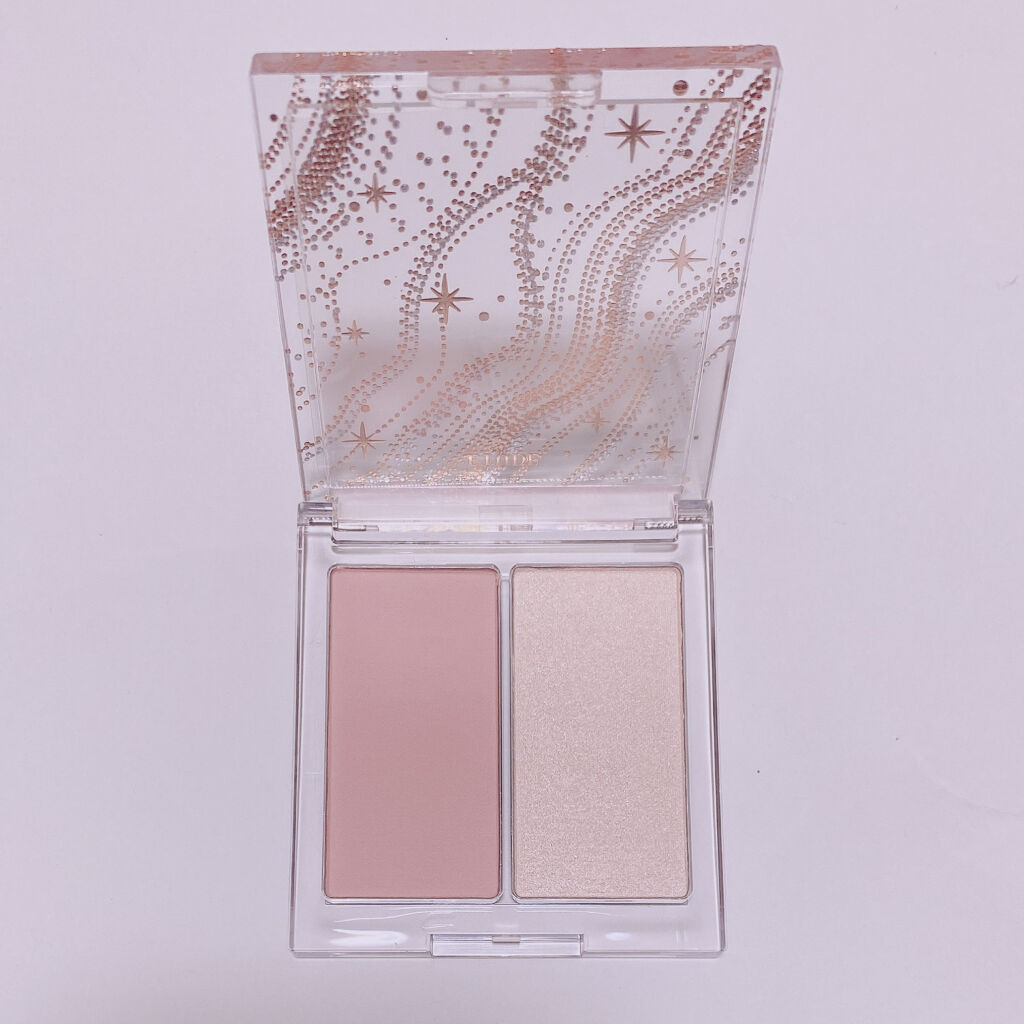 グリッタースノー フェイスパレット レイ/ETUDE/パウダーハイライトを使ったクチコミ（3枚目）