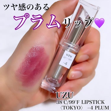  38°C / 99°F Lipstick <TOKYO> -4 PLUM/UZU BY FLOWFUSHI/口紅を使ったクチコミ（1枚目）