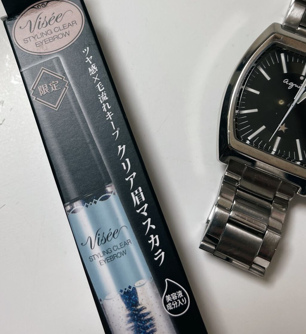 リシェ スタイリング クリア アイブロウ クリアな発色 × ブルー系パール/Visée/眉マスカラを使ったクチコミ（1枚目）