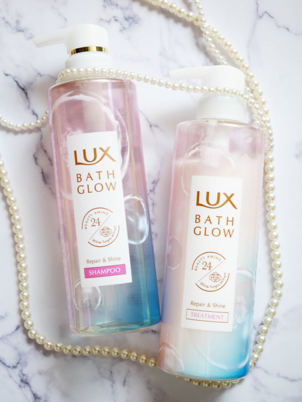 バスグロウ リペア&シャイン シャンプー／トリートメント/LUX/シャンプー・コンディショナーを使ったクチコミ（2枚目）