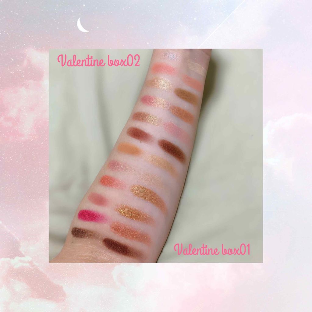 バレンタインボックス2 ピーチパレット/VAVI MELLO/アイシャドウパレットを使ったクチコミ（3枚目）