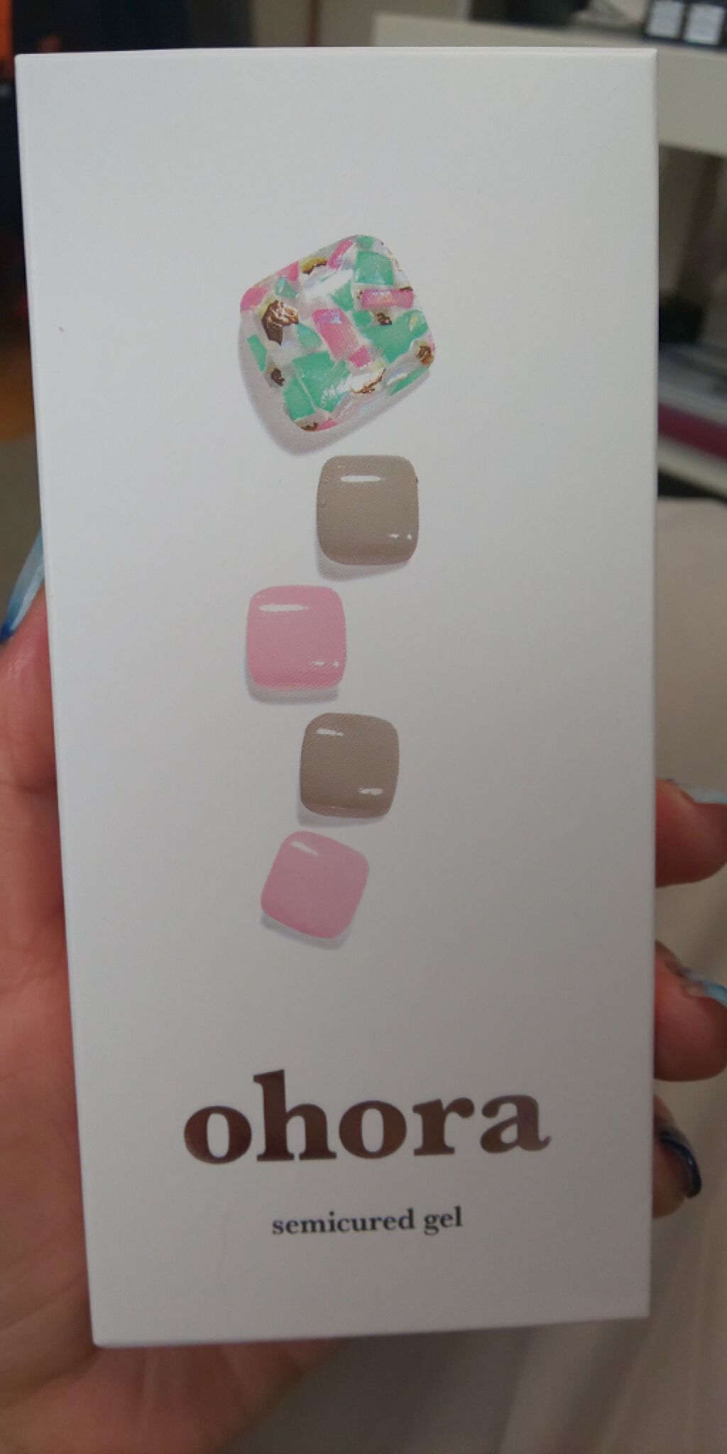 セミキュアジェルネイル(ペディキュア)/ohora/ネイルシールを使ったクチコミ(1枚目)