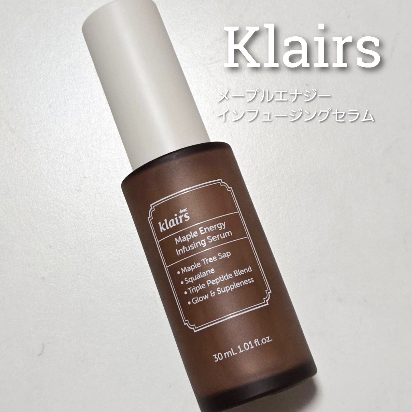 🍁もちもちバリアを作るシロップセラム🍁

●クレアス●
メープルエナジーインフュージングセラム

○商品説明◯
丈夫なバリアから出てくる弾力光シロップスキン！
メープルの樹液エナジーを肌にたっぷり満たし、内側から弾力をバリア✨
1年間蓄