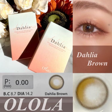 ダリアブラウンマンスリー (DAHLIA BROWN monthly)/OLOLA/１ヶ月（１MONTH）カラコンを使ったクチコミ（3枚目）
