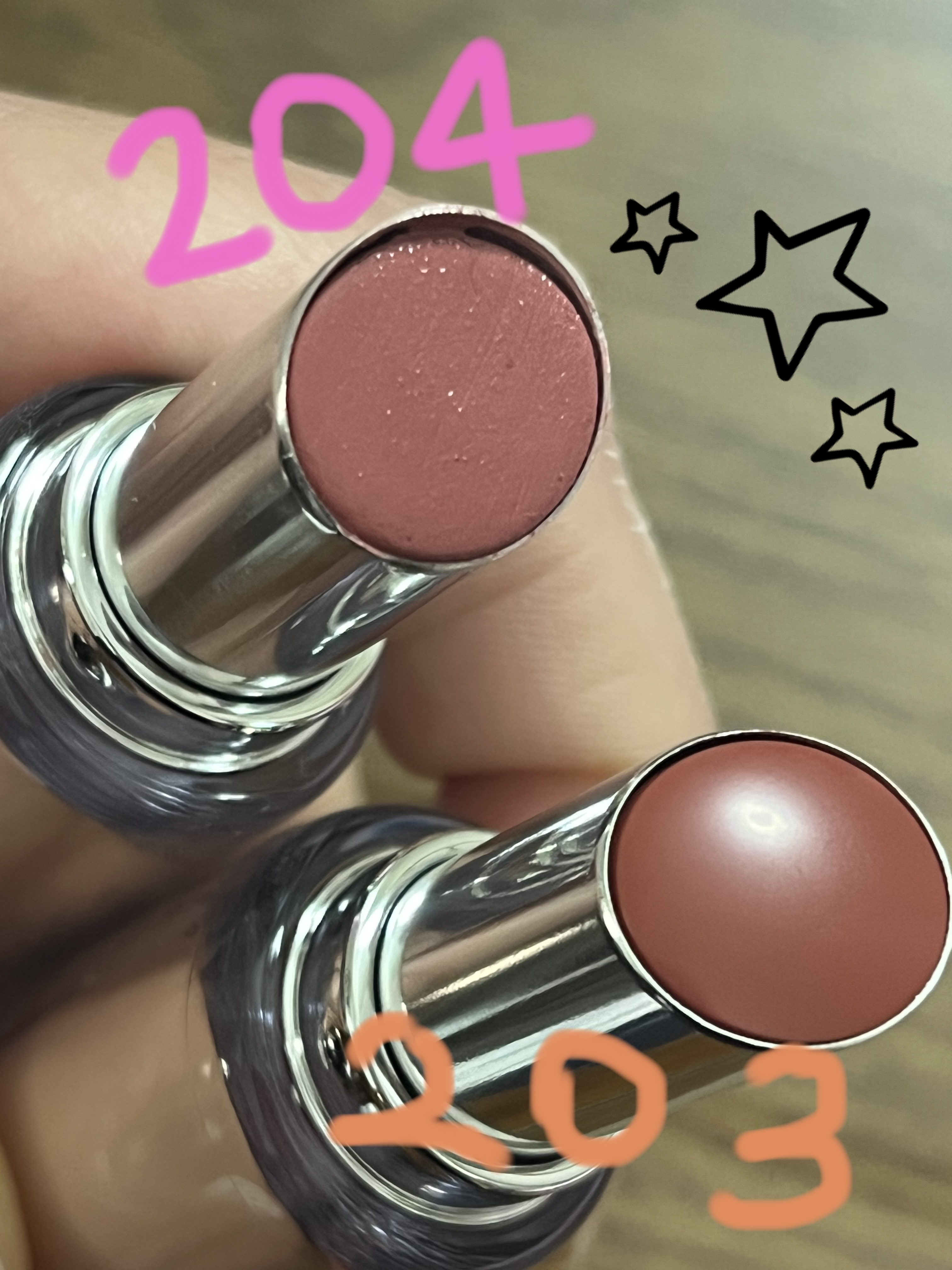 ボンディンググロウリップスティック 203 マーク/Laka/口紅を使ったクチコミ（3枚目）