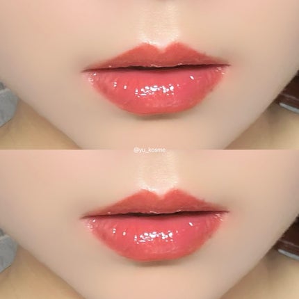 グラスティングカラーグロス/rom&nd/リップグロスを使ったクチコミ(4枚目)