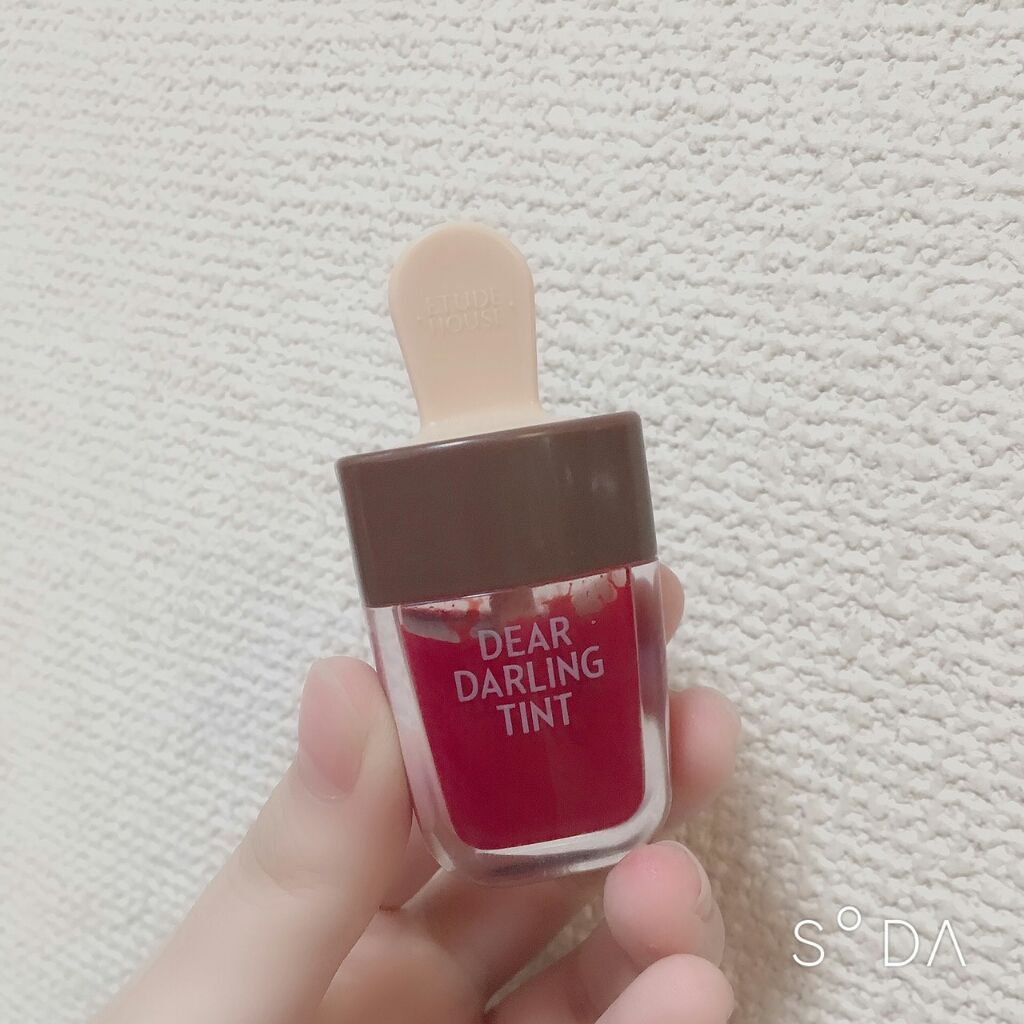 ディアダーリン ウォータージェルティント （アイスティント）/ETUDE/口紅を使ったクチコミ（3枚目）