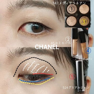 CHANEL オンブル プルミエール ラックのクチコミ「#今日のメイク 

CHANELのこのアイシャドウは細かい柔らかいアイシャドウパウダーなのでC.....」（3枚目）