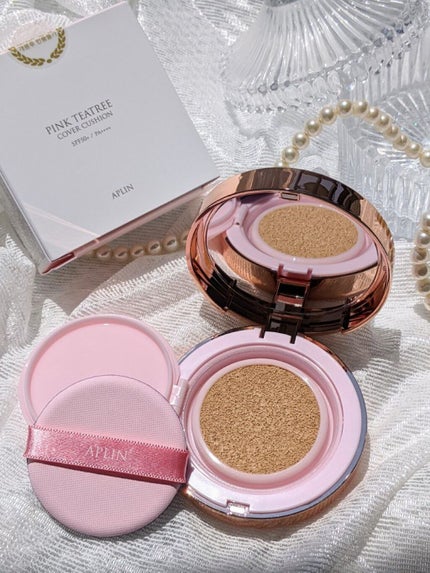 ピンクティーツリーカバークッション/APLIN/クッションファンデーションを使ったクチコミ(2枚目)