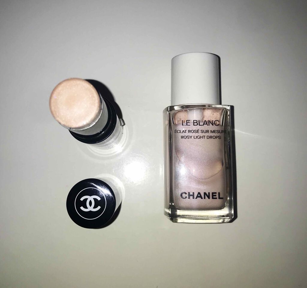 ル ブラン ロージー ドロップス/CHANEL/リキッドハイライトを使ったクチコミ（1枚目）