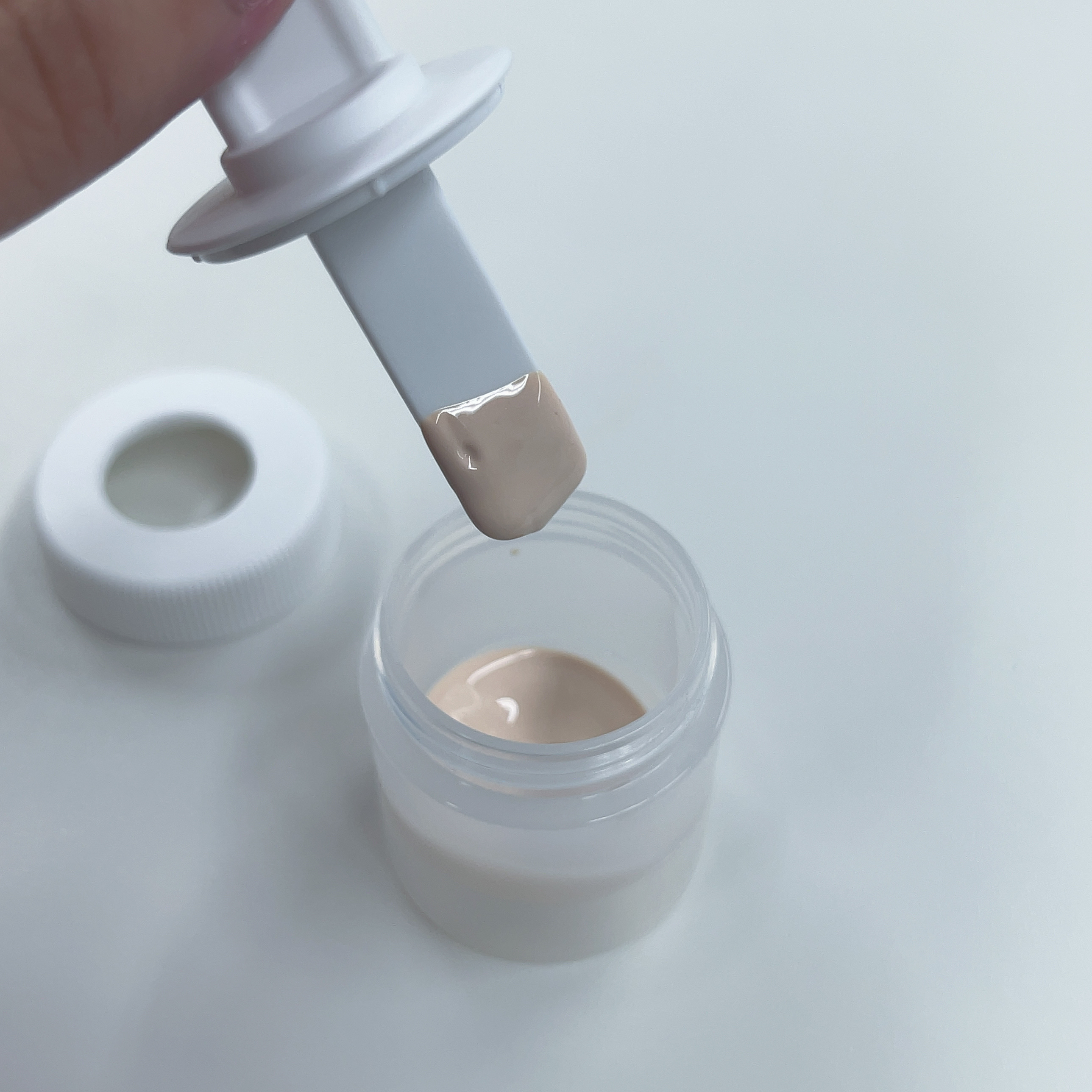 スパチュラ付きクリームケース/セリア/その他を使ったクチコミ（2枚目）