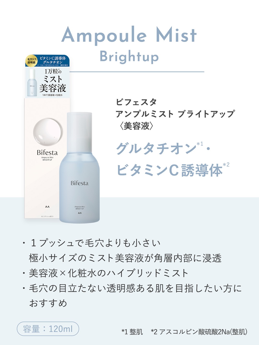アンプルミスト ブライトアップ/ビフェスタ/美容液を使ったクチコミ（2枚目）