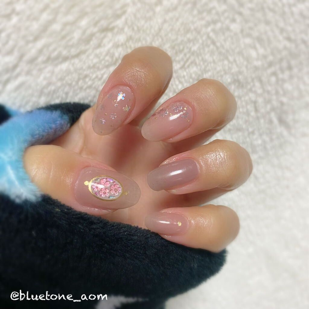 貼るジェルネイル/セリア/ネイルシールを使ったクチコミ（3枚目）