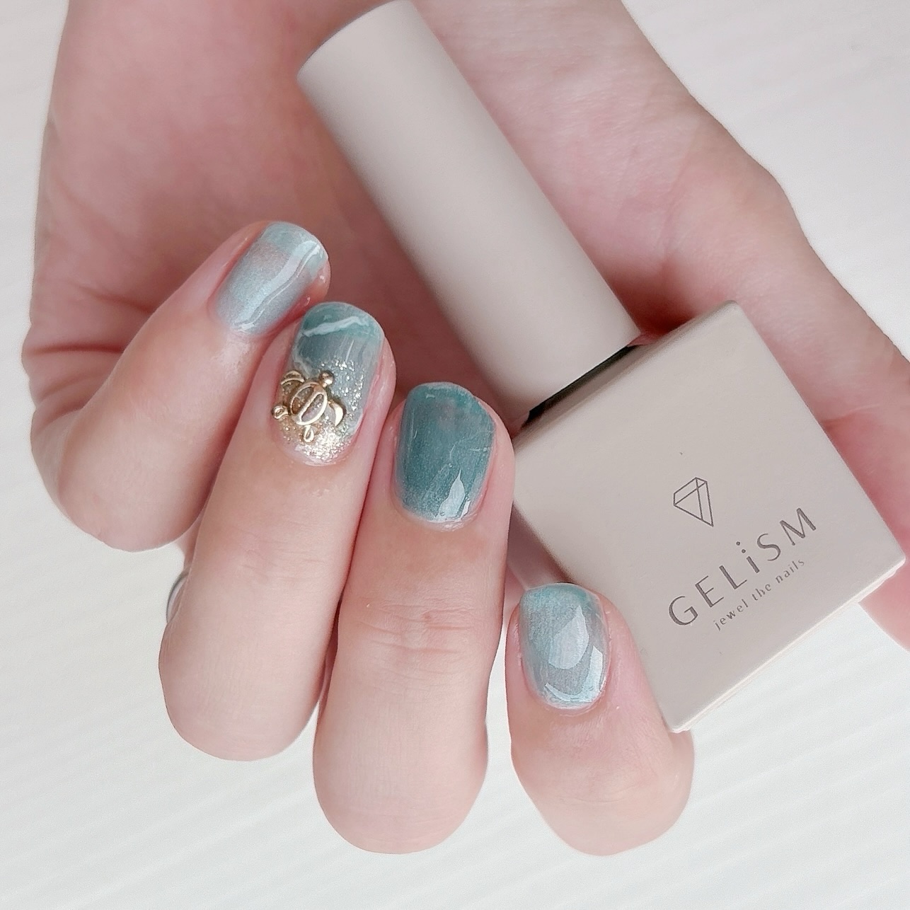 GELiSM (ジェリズム) M07 marine blue/D-UP/ジェルネイルを使ったクチコミ（3枚目）