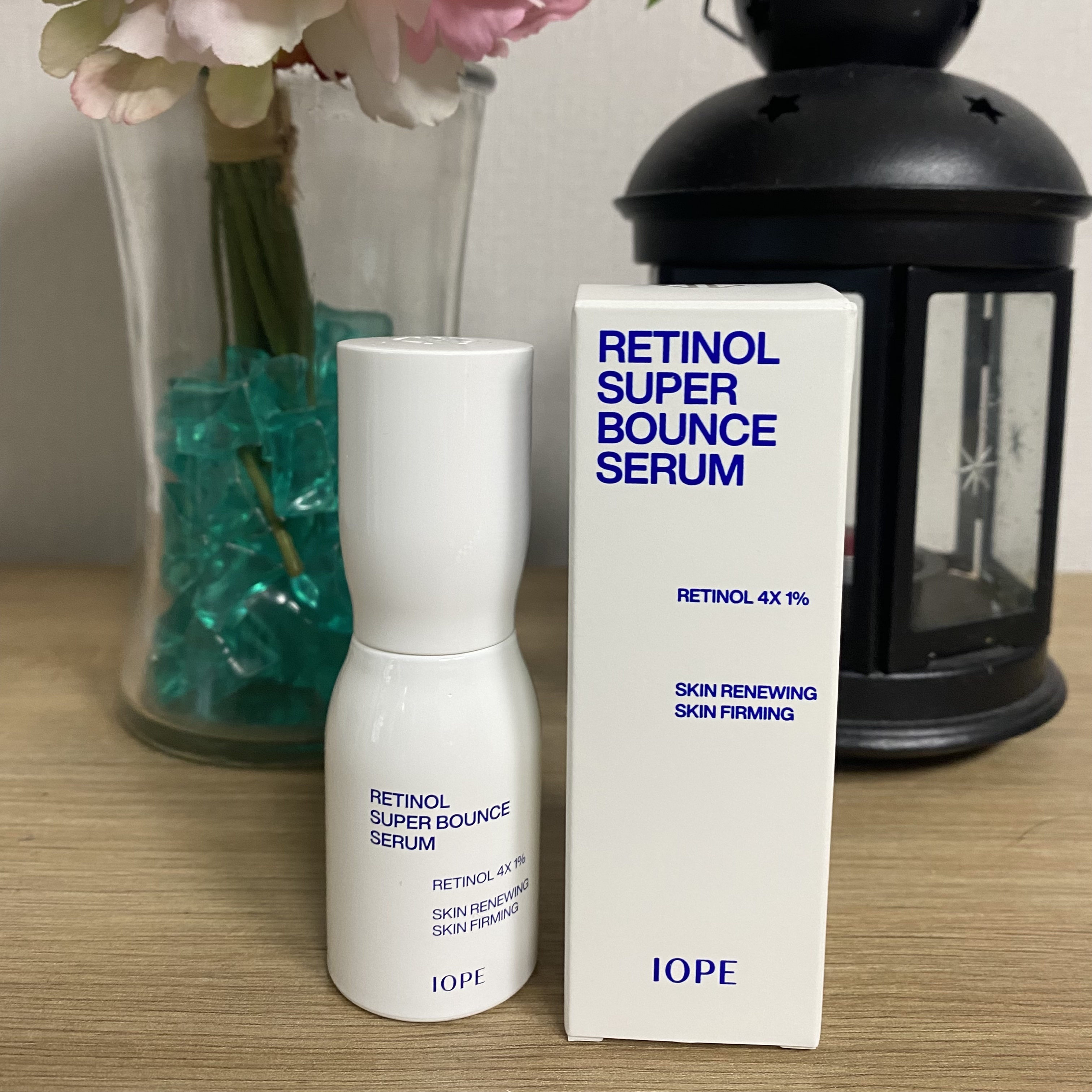 
IOPE[アイオペ] レチノール スーパー バウンス セラム 

容量:30ml Qoo10公式販売価格:6,000円(税込) 

とにかく最近、目の下のたるみが気になる私は、大好きなアイオペのこの商品を買わないわけにはいかない‼️‼️‼