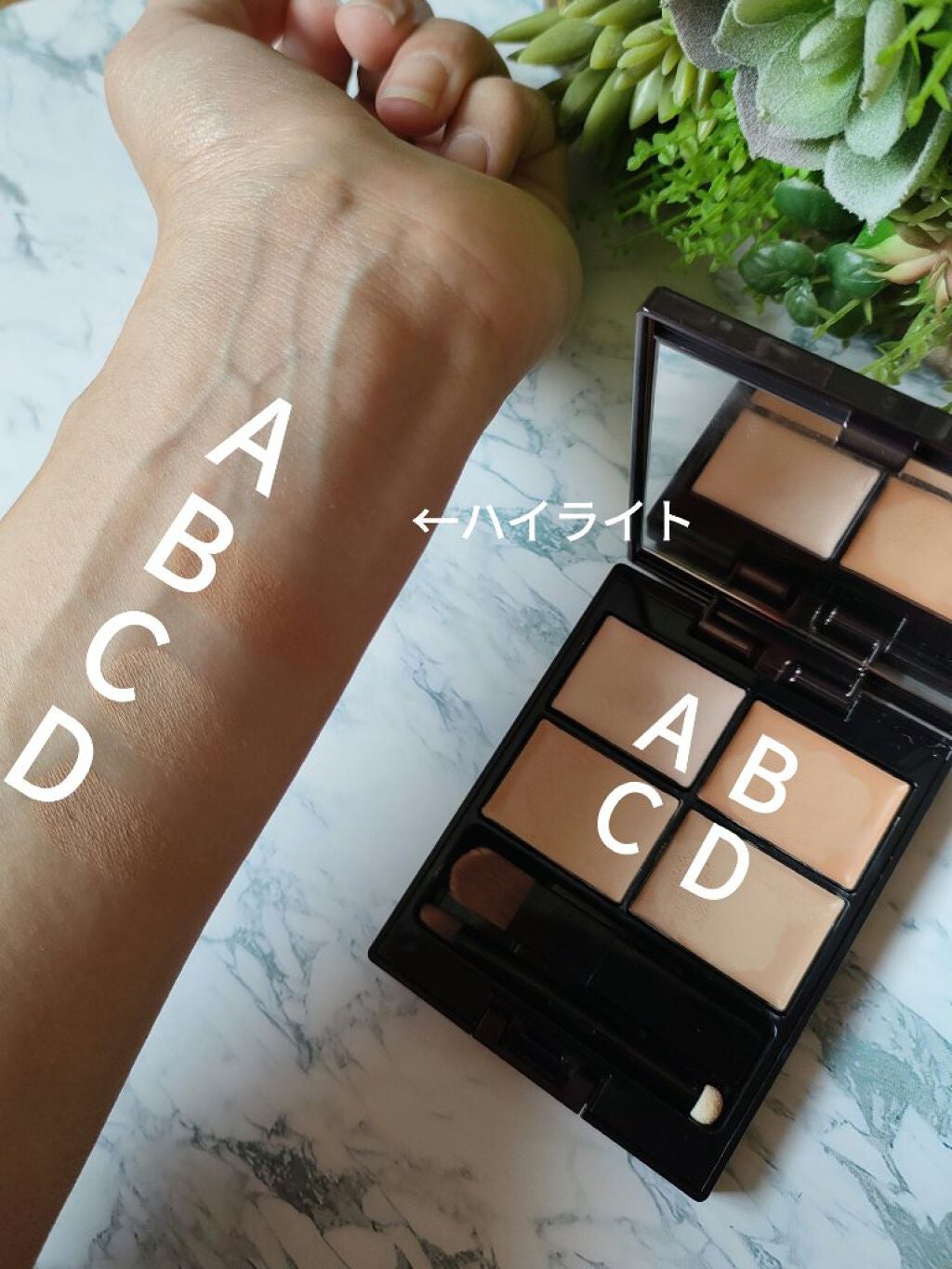 トーンパーフェクティング パレット/DECORTÉ/パレットコンシーラーを使ったクチコミ(2枚目)