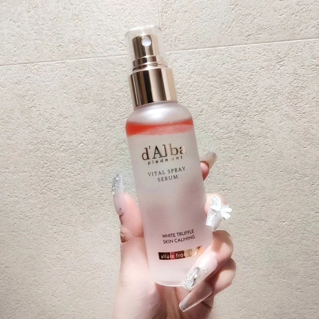 【d'Alba/ホワイトトリュフバイタルスプレーセラム】
ダルバから商品提供をいただきました。@dalba_japan

エレガントな雰囲気と大人のローズ系の香り❤
素敵です。

トナー＋ミスト＋セラム＋エッセンスをまとめた
オイルinの二