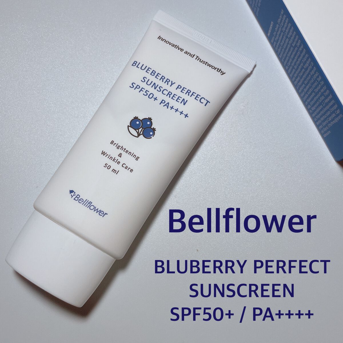 BLUBERRY PERFECT SUNSCREEN    SPF50+ / PA++++/Bellflower/日焼け止めクリームを使ったクチコミ（1枚目）