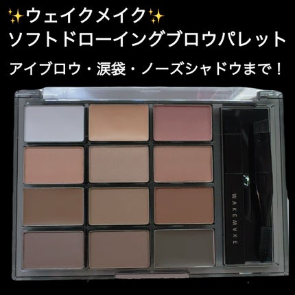 ソフトドローイングブロウパレット/wakemake/パウダーアイブロウを使ったクチコミ(2枚目)