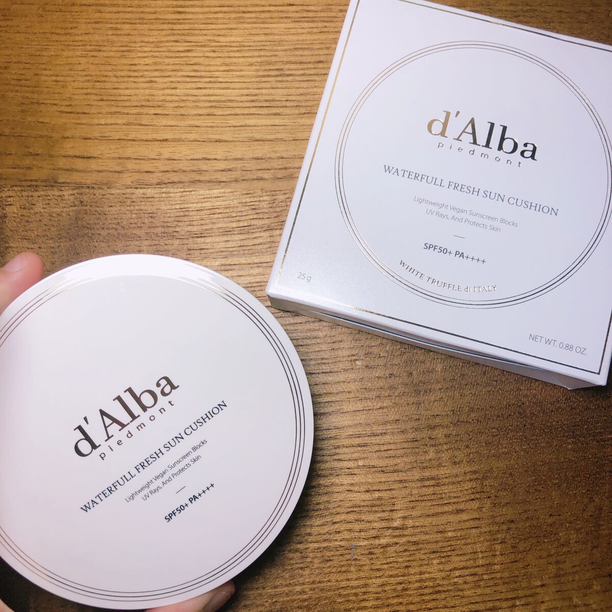 ウォータフルフレッシュサンクッション/ダルバ/日焼け止めローションを使ったクチコミ（1枚目）