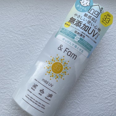 マイルドUV SPF33 PA＋＋＋/＆ Fam/日焼け止め・UVケアを使ったクチコミ（1枚目）