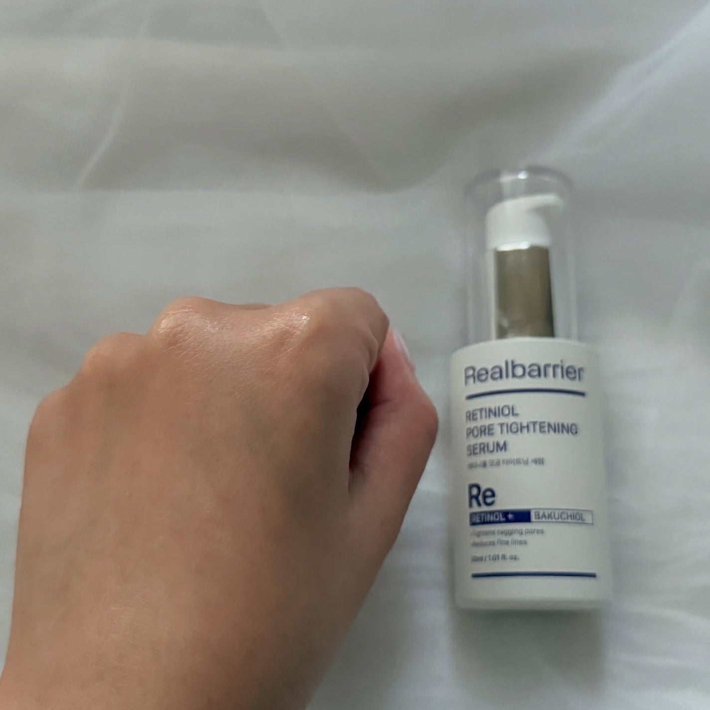 レチ二オールポアタイトニングセラム/Real Barrier/美容液を使ったクチコミ(4枚目)
