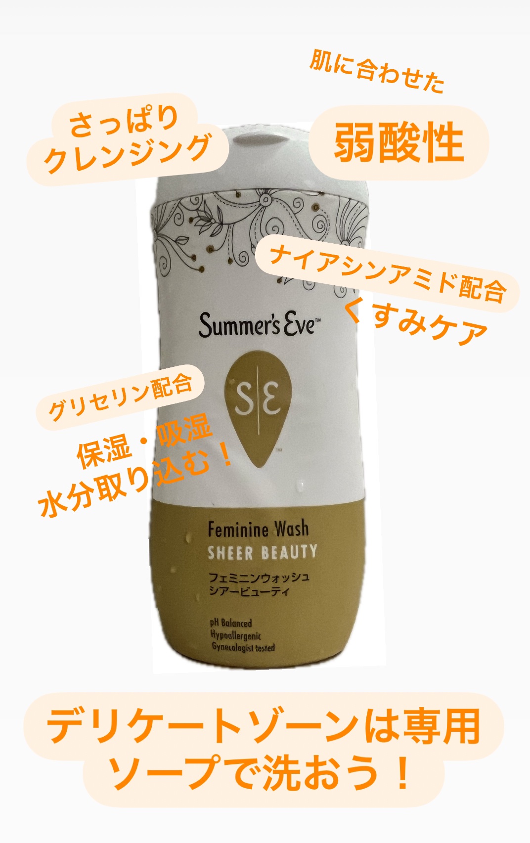 フェミニンウォッシュ マルチベネフィット デイリーバランス/Summer's Eve(サマーズイブ)/デリケートゾーンケアを使ったクチコミ（3枚目）