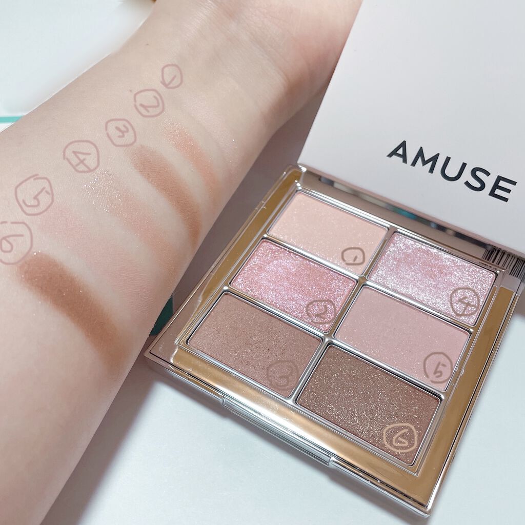 アイ ヴィーガン シアーパレット/AMUSE/アイシャドウパレットを使ったクチコミ（3枚目）