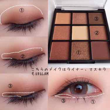 UR GLAM　BLOOMING EYE COLOR PALETTE/U R GLAM/アイシャドウパレットを使ったクチコミ（1枚目）