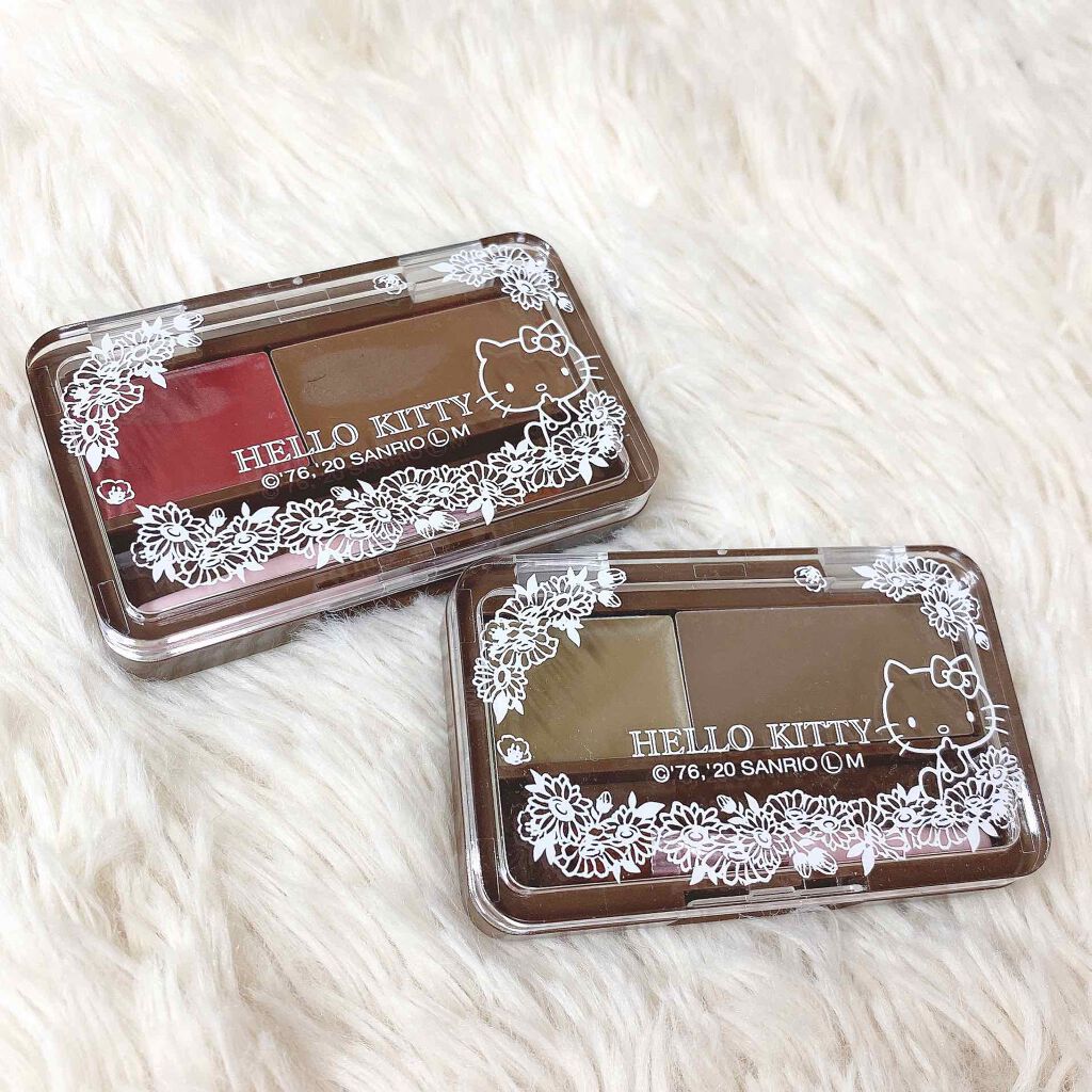 Blooming Kitty アイブロウパレット/DAISO/パウダーアイブロウを使ったクチコミ（3枚目）