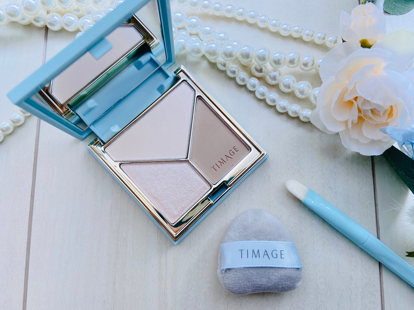 ハイライトシェーディングパレット/TIMAGE/パウダーハイライトを使ったクチコミ(2枚目)