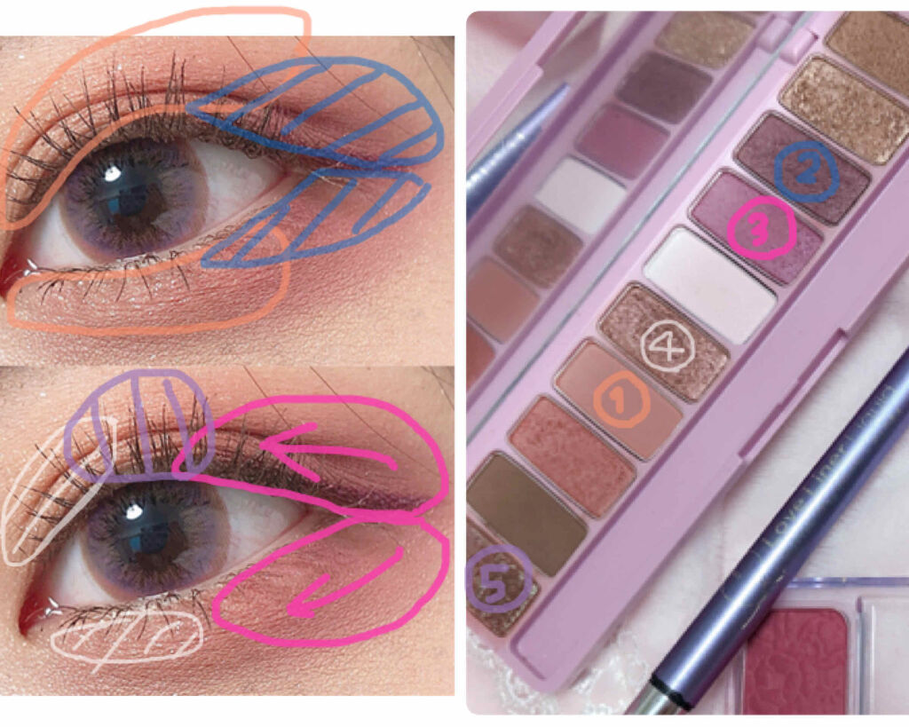 プレイカラー アイシャドウ/ETUDE/アイシャドウパレットを使ったクチコミ（3枚目）